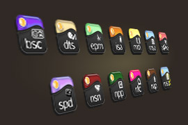 Diseño de 13 logotipos para las aplicaciones de Nexium CS