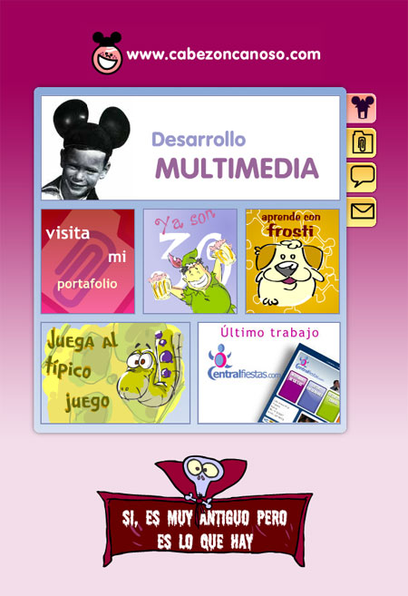 Diseño de tercera versión de la página web de cabezoncanoso.com