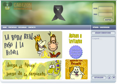 diseño de la página web de cabezoncanoso.com