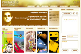 Diseño de la página web, captura 1